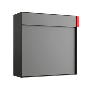 Lathi Wall Mount Mailbox in Metallic Gray