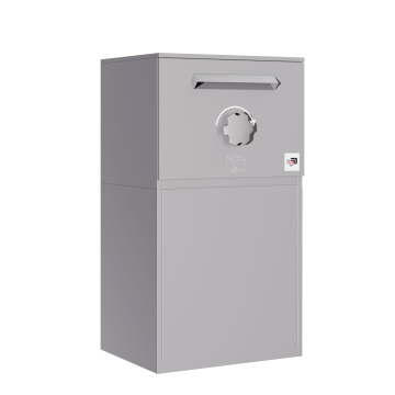 Kiel Parcel Box with Flat Roof  - Size XL in Agate Gray | Rear Removal - Freestanding
