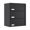 Oslo Mailbox System for Three, Black