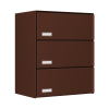 Oslo Mailbox System for Three, Brown