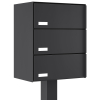Copenhagen Mailbox System for Three, Black