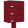 Copenhagen Mailbox System for Three Red Rotors