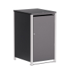 Helmut 1-Bin Trash Can Storage for 120L Bin in Anthracite with Signal Gray Frame