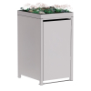 Emma Single 120L Trash Can Storage Box in Light Gray Metallic
