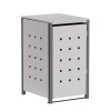 Horst 1-Bin Trash Can Storage Unit 120L in Light Gray - Metallic with Dark Gray Frame