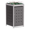 Martha 1-bin trash can storage, 240L capacity, in anthracite with signal gray frame.