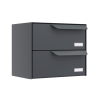 Amsterdam Two-Unit Mailbox in Anthracite