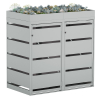Egon Double Trash Can Storage Unit, 120 Liter, Light Gray