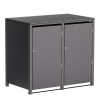 Helmut Double Trash Can Shed 120L in Anthracite