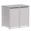 Helmut Double Trash Can Shed 120L in Light Gray Metallic