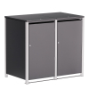 Hugo Double Trash Can Shed for 2 x 240L Bins in Anthracite with Signal Gray Frame