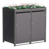 Tilda Double Trash Can Shed 240L in Anthracite