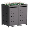 Anna Double Trash Can Storage Unit 120L, Anthracite