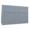 Bari for Two Built-in Mailbox in Metallic Gray