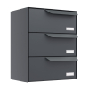 Amsterdam Mailbox System for Three in Anthracite