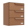 Amsterdam Mailbox System for Three in Rust Finish