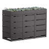 Egon Triple Trash Can Shed 120 Liter in Black