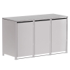 Helmut Triple Trash Can Shed 120L in Light Gray Metallic