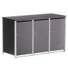 Helmut Triple Trash Can Storage Unit, 120L, Anthracite with Signal Gray Frame