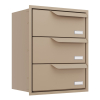 Eindhoven Three-Slot Built-In Mailbox in Beige