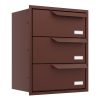 Eindhoven Built-In Mailbox for Three in Brown