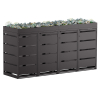Egon 4-Bin Trash Can Storage Unit for 120 Liter Bins, Black
