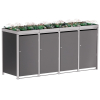 Tilda Four-Bin Enclosure, 240L, Anthracite with Signal Gray Frame