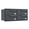 Eindhoven Four-Unit Built-In Mailbox, Anthracite