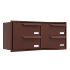 Eindhoven Four-Unit Built-In Mailbox in Brown
