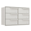 Eindhoven In-Wall Mailbox for Six, White