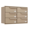 Eindhoven In-Wall Mailbox for Six in Beige