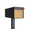 American Anthracite Mailbox with Wood Grain Front