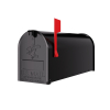 American Wall Mount Mailbox, Black