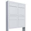 Base for Four Mailbox System, White