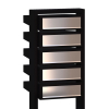 Stairs for Five Mailbox System, Black with Stainless Steel Flap