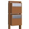 Soprano for Two Mailbox System, Rust with Stainless Steel Door