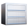 Cube for Three Stainless Steel Mailbox