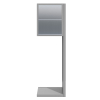 Hermes Two-Unit Mailbox System, Metallic Gray with Stainless Steel Door