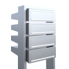 Stairs for Four Stainless Steel Mailbox Unit