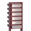 Stairs for Six Mailbox System, Red with Stainless Steel Door