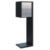 Hermes Mailbox System for Three, Black with Stainless Steel Flap