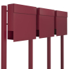 Manhattan Three-Unit Mailbox System Red