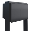 Big Flag Two-Unit Mailbox - Black