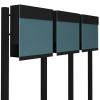 Manhattan Special Blue for Three Mailbox System - Black