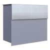 Molto Gray Metallic Mailbox with Stainless Steel Door