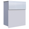 Alto White Mailbox with Stainless Steel Door