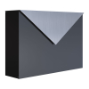 Black mailbox with stainless steel door