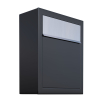 Mailbox Base Black with Stainless Steel Door