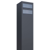 Monolith Two-Unit Mailbox System Anthracite with Stainless Steel Flap