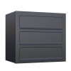 Cube Mailbox for Three, Anthracite